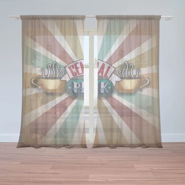 Sablio Záclony Seriál přátelé CENTRAL PERK Abstrakce: 2ks 150x250cm