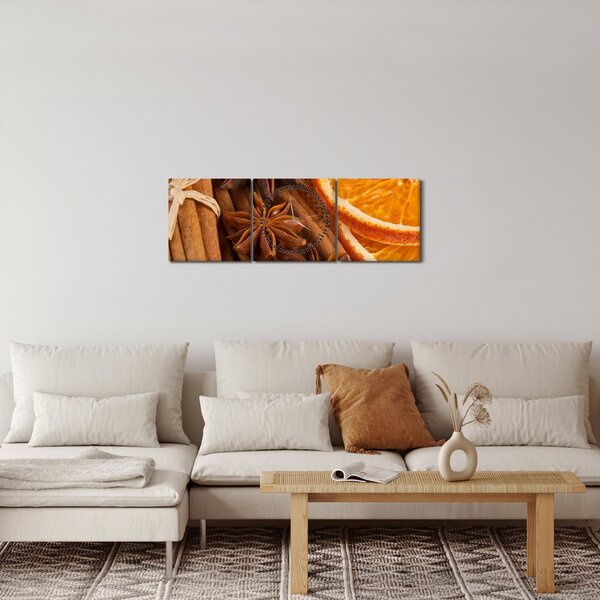 Obraz - Vonné koření (s hodinami) (90x30 cm)