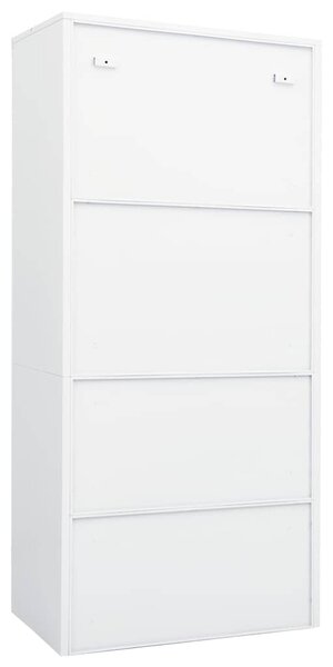 Šatní skříň bílá 80 x 50 x 180 cm ocel 335966