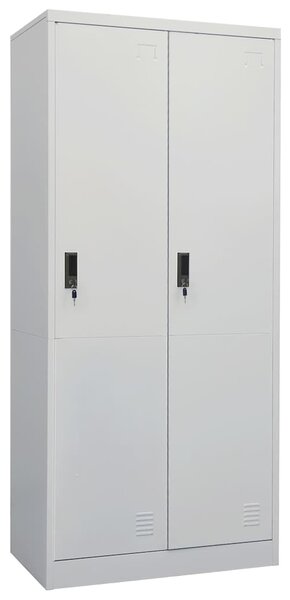 Šatní skříň světle šedá 80 x 50 x 180 cm ocel 335967