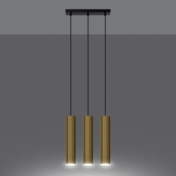 Sollux Lighting Závěsná lampa LAGOS 3 leštěné zlato