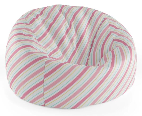 Sablio Sedací vak Cocoon Čtyřbarevné pruhy - 75 x 45 x 35 cm
