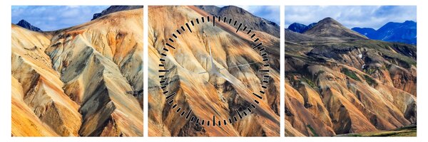 Obraz - Landmannalaugar (s hodinami) (90x30 cm)
