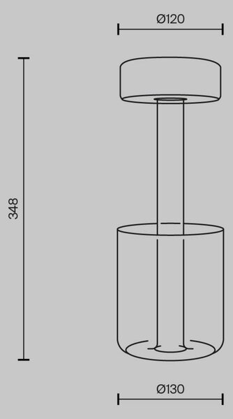 MAYTONI Stolní lampa na baterie AI Collaboration 3W MOD229TL-L3G3K1
