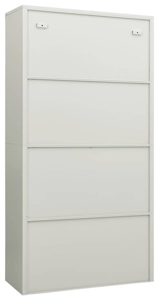 Uzamykatelná skříň světle šedá 90 x 40 x 180 cm ocel 335971