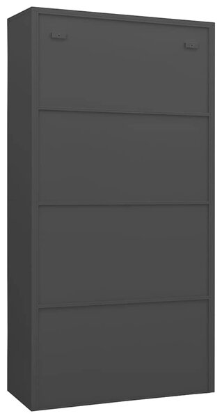 Uzamykatelná skříň černá 90 x 40 x 180 cm ocel 335972