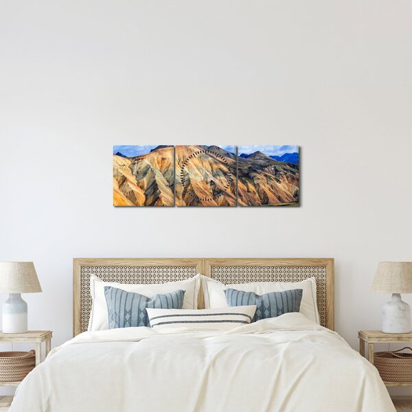 Obraz - Landmannalaugar (s hodinami) (90x30 cm)