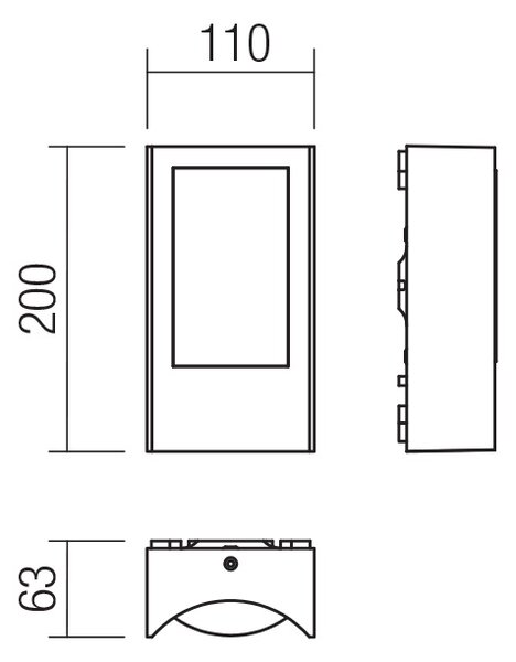 Smarter LED venkovní nástěnné svítidlo Warp, v.20cm, IP44 Barva: Rezavě hnědá