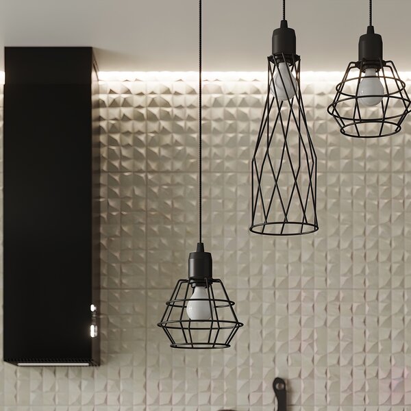 Sollux Lighting Závěsné svítidlo SUBA 3P černé