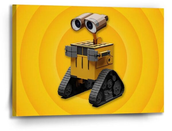 Sablio Obraz Wall-E robot Žlutý - 90x60 cm
