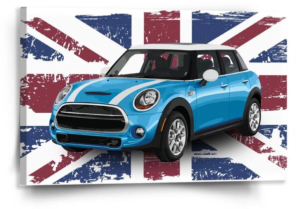 Sablio Obraz Mini sedan Britská vlajka - 120x80 cm