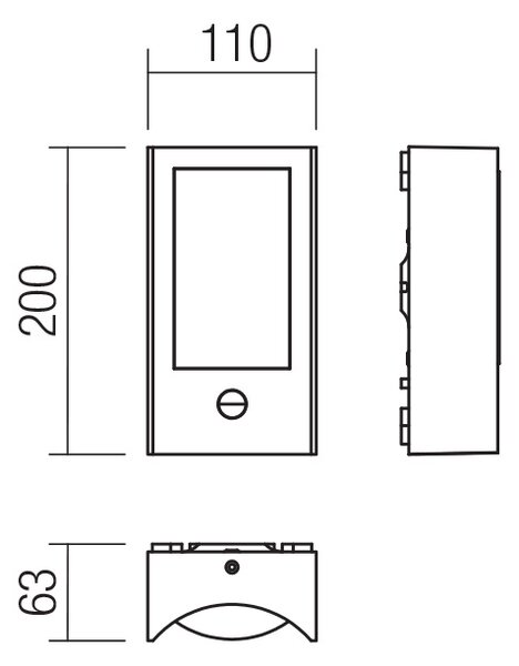 Smarter LED venkovní nástěnné svítidlo Warp se senzorem, v.20cm, IP44 Barva: Bílá