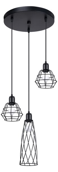 Sollux Lighting Závěsné svítidlo SUBA 3P černé