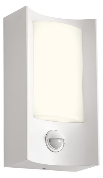 Smarter LED venkovní nástěnné svítidlo Warp se senzorem, v.20cm, IP44 Barva: Bílá
