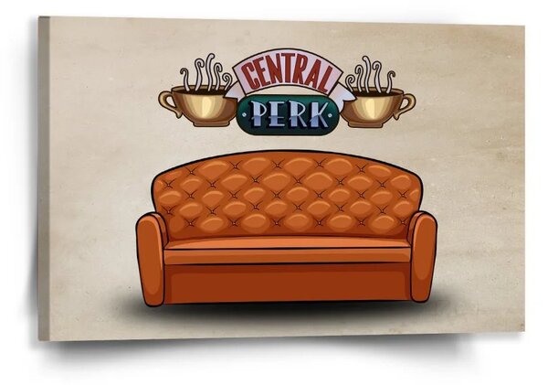 Sablio Obraz Seriál přátelé CENTRAL PERK Gauč - 60x40 cm