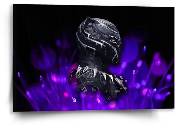 Sablio Obraz BLACK PANTHER Fialová luminescence - 60x40 cm