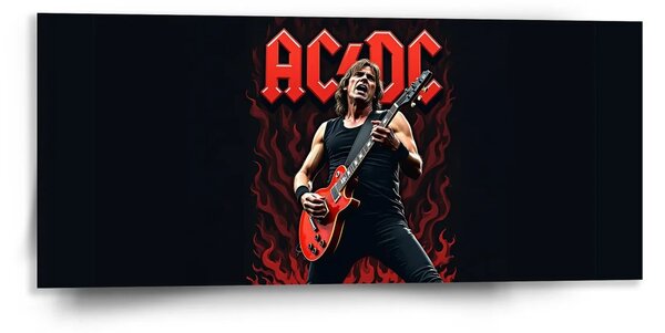Sablio Obraz ACDC Kytarista - 110x50 cm
