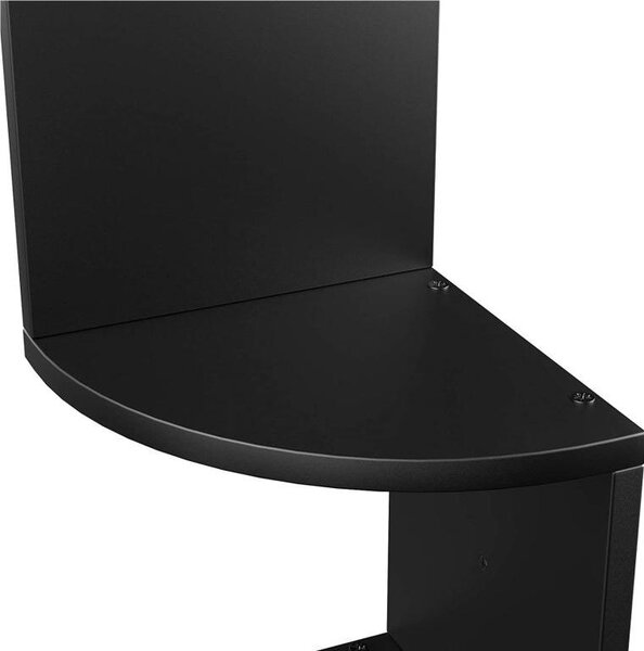 Rohová police VASAGLE 5 pater černá dřevěná 20x127,5 cm