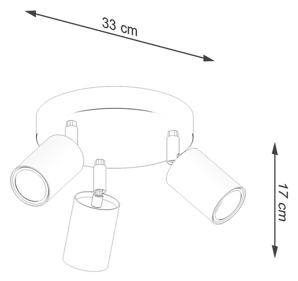 Sollux Lighting Stropní svítidlo VERDO 3P bílé