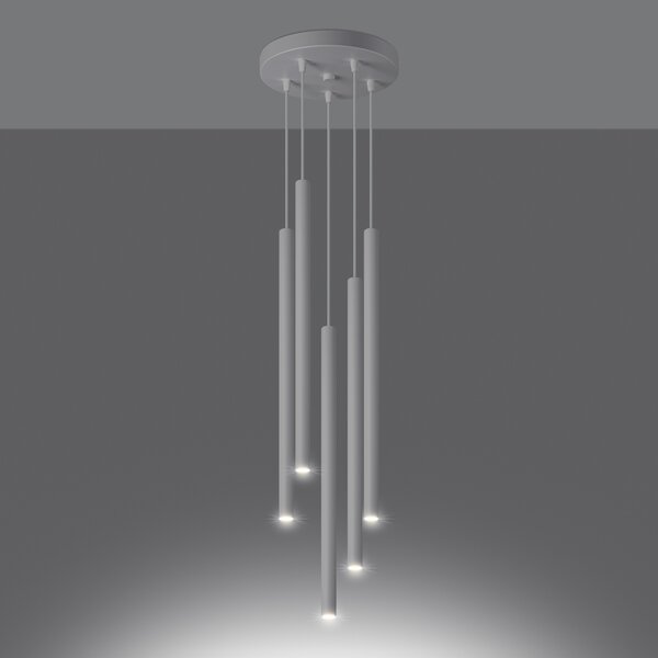Sollux Lighting Závěsná lampa PASTELO 5P bílá