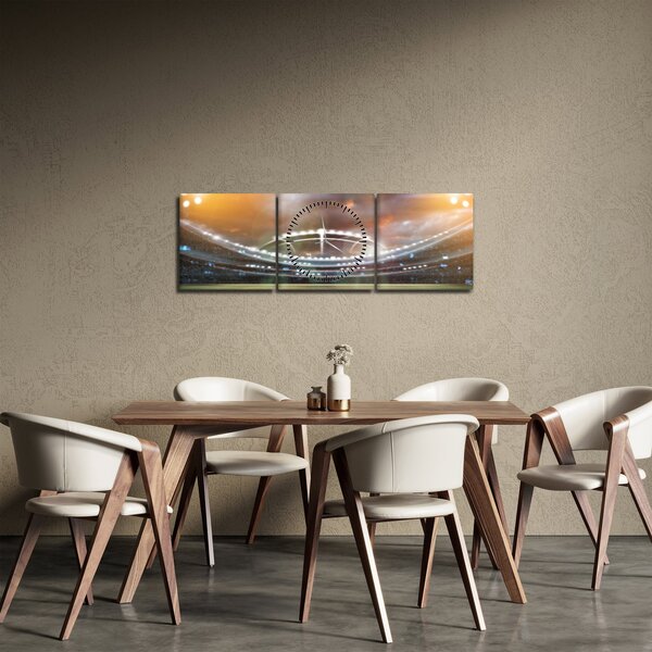 Obraz - Stadion (s hodinami) (90x30 cm)