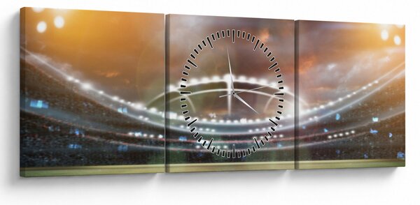 Obraz - Stadion (s hodinami) (90x30 cm)