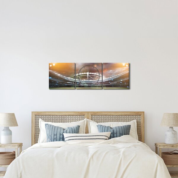 Obraz - Stadion (s hodinami) (90x30 cm)