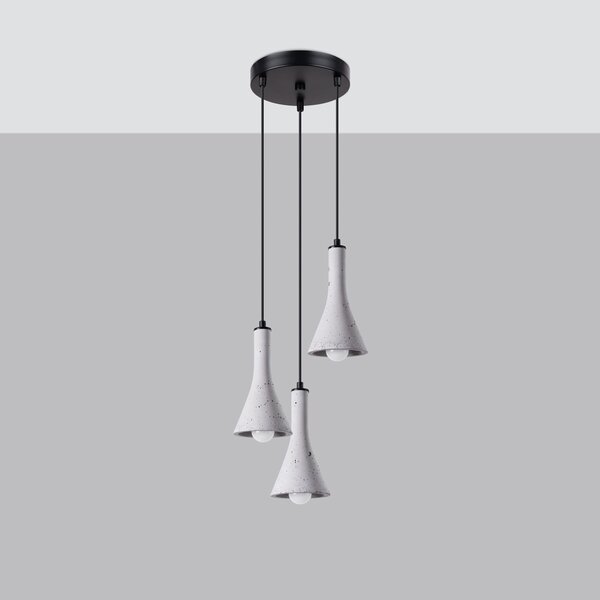 Sollux Lighting Závěsné svítidlo REA 3P beton