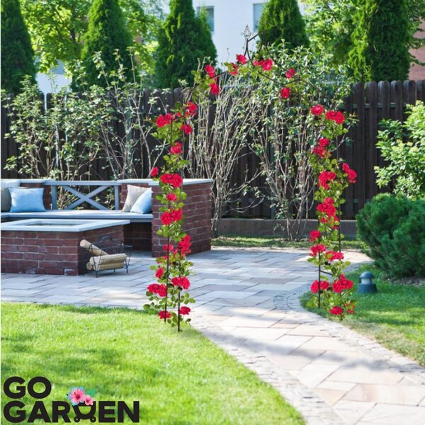 Kovová zahradní pergola pro květiny, růže, popínavé rostliny, podpěra, oblouk, kotva, zahrada