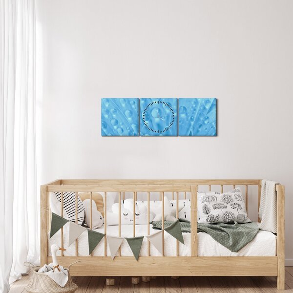 Obraz - Makro záběr květu (s hodinami) (90x30 cm)