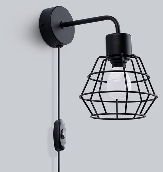 Sollux Lighting Nástěnné svítidlo SUBA černé