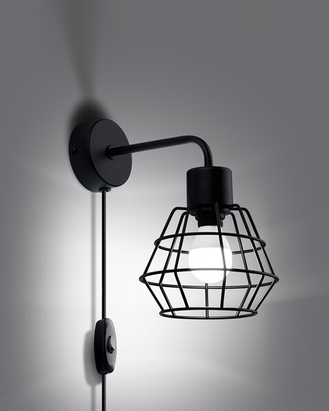 Sollux Lighting Nástěnné svítidlo SUBA černé