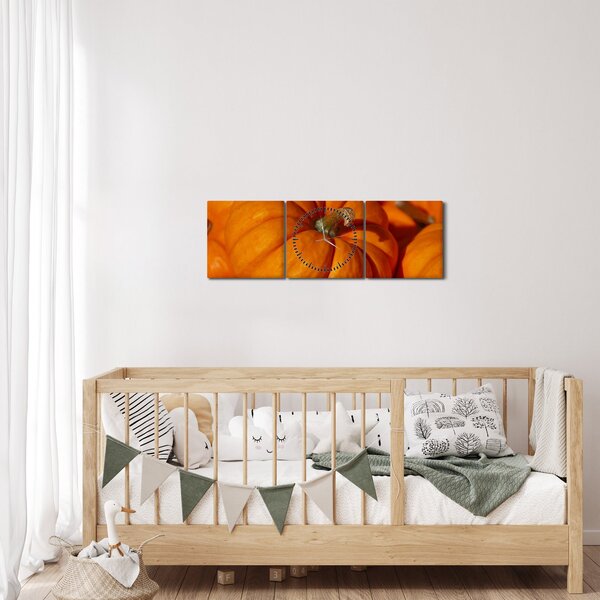 Obraz - Velké dýně (s hodinami) (90x30 cm)