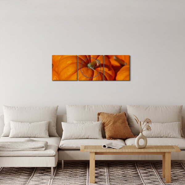 Obraz - Velké dýně (s hodinami) (90x30 cm)