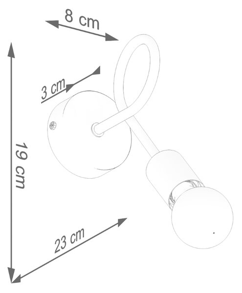 Sollux Lighting Nástěnné svítidlo LEVAR černé