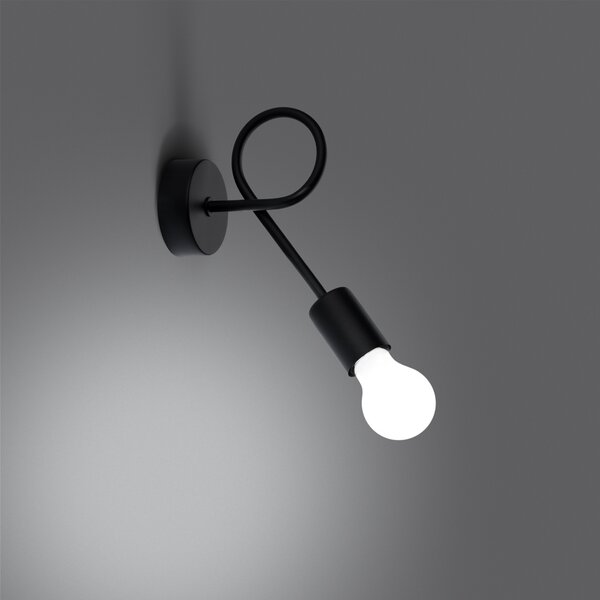 Sollux Lighting Nástěnné svítidlo LEVAR černé