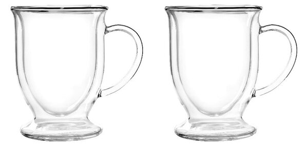 Dvoustěnné/na latte skleněné hrnky v sadě 2 ks 250 ml Amo – Vialli Design