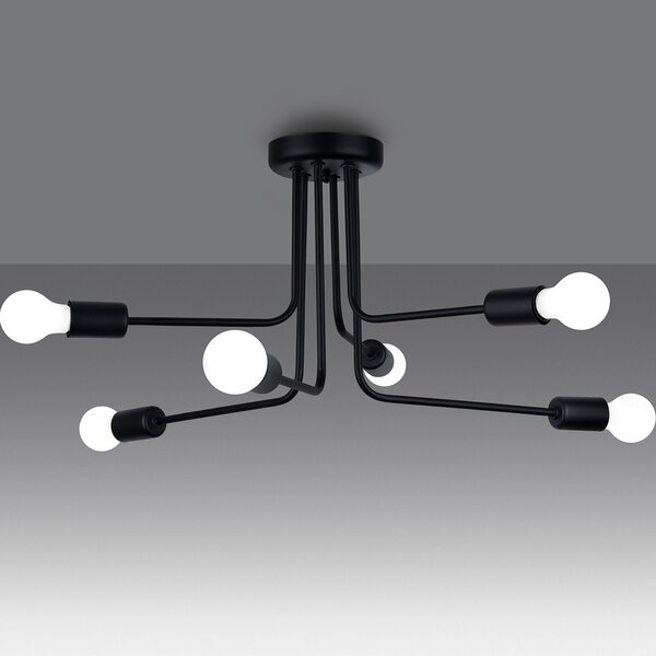 Sollux Lighting Lustr NORAH 6 černý
