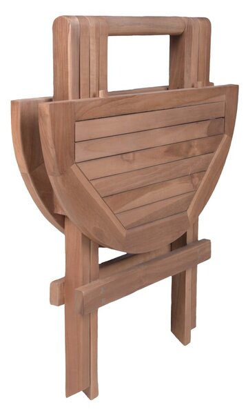 Kulatý zahradní odkládací stolek z teakového dřeva ø 50 cm Luang – Garden Pleasure