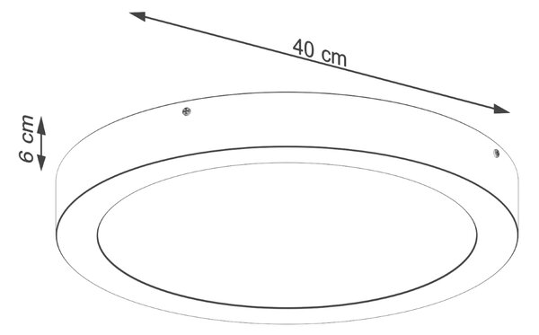 Sollux Lighting Stropní svítidlo ONYX 40 černá LED 3000K