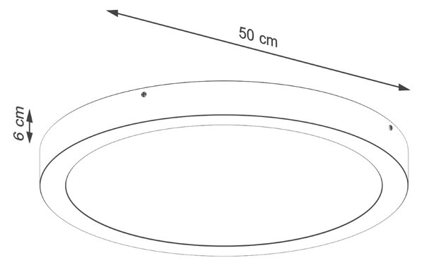 Sollux Lighting Stropní svítidlo ONYX 50 white LED 3000K