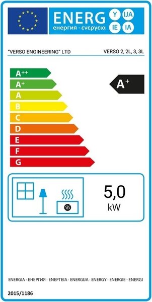 Krbová kamna Verso 2 - Kompaktní, účinná krbová kamna na dřevo s výkonem 5 kW