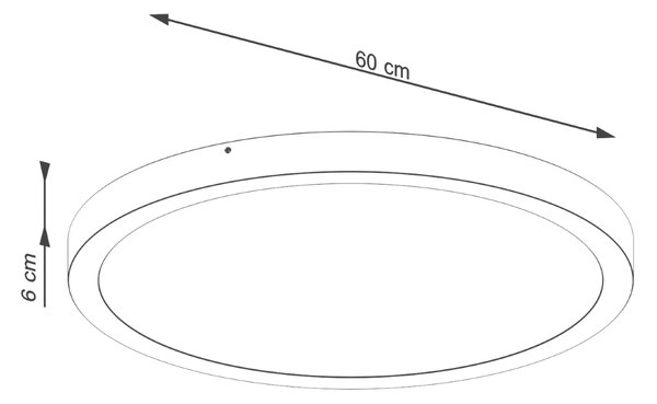 Sollux Lighting Stropní svítidlo ONYX 60 černá LED 3000K