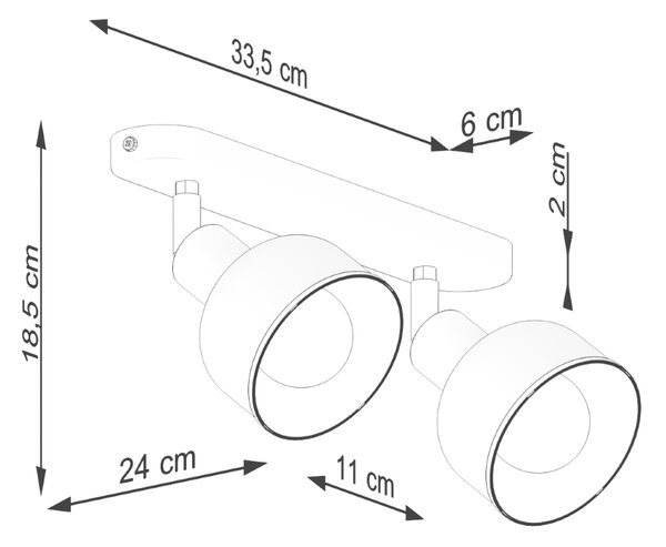 Sollux Lighting Stropní svítidlo ELBA 2 bílé