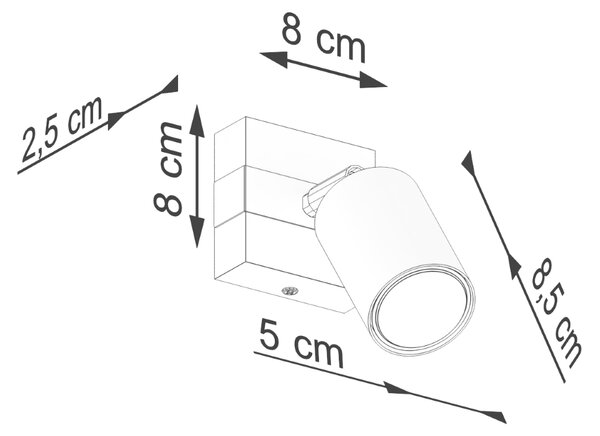 Sollux Lighting Nástěnné svítidlo FAGER 1 černé