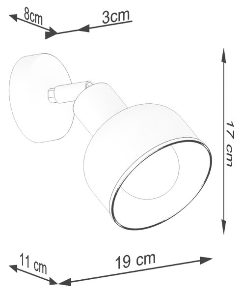 Sollux Lighting Nástěnné svítidlo ELBA černé