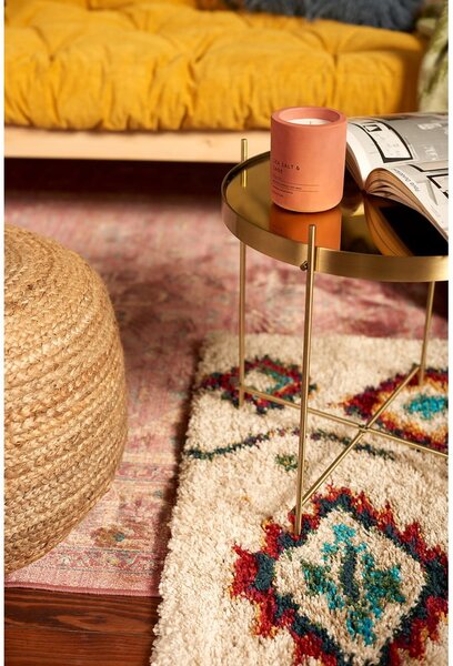 Krémový koberec Mint Rugs Geometric, 80 x 150 cm