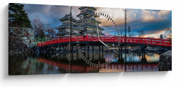 Obraz - Japonsko (s hodinami) (90x30 cm)