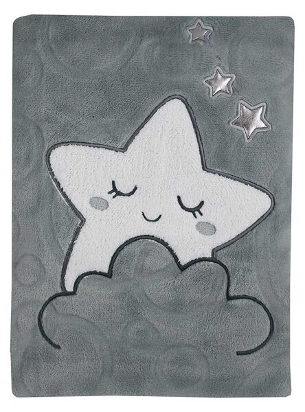 KOALA Dětská deka Sleeping Star grey Polyester 100x80 cm