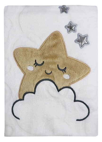 KOALA Dětská deka Sleeping Star white Polyester 100x80 cm